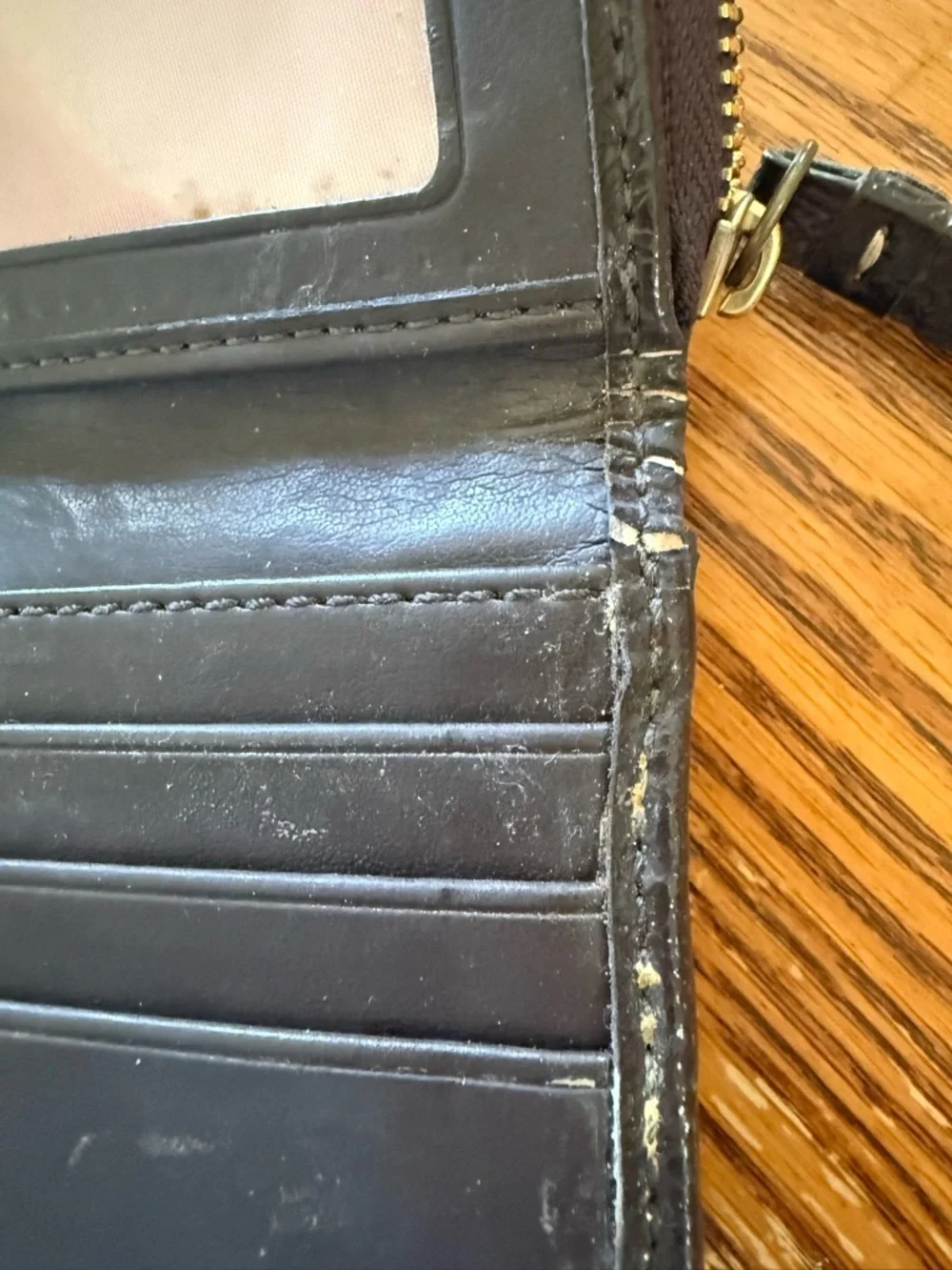 Coach Signature Striped Studded Accordion Zip Wallet